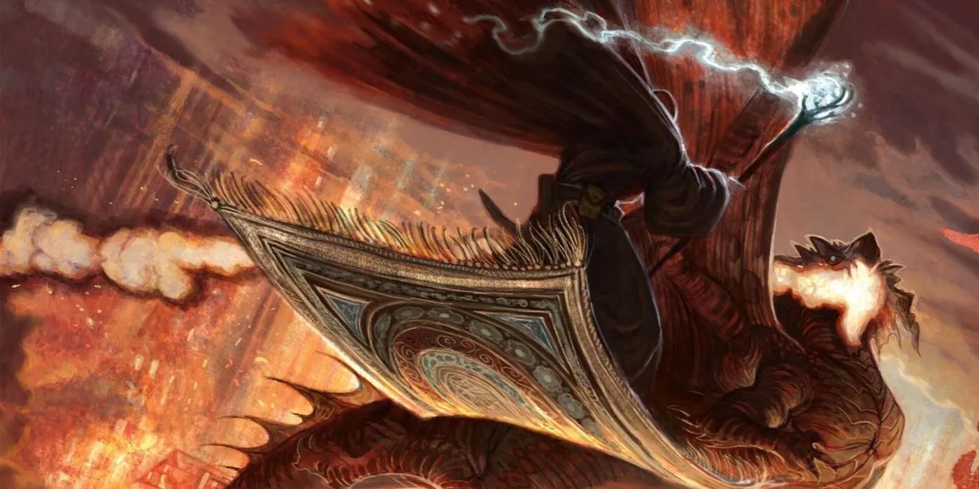 Character Riding On Flying Carpet