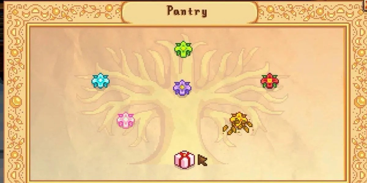 Pantry menu.