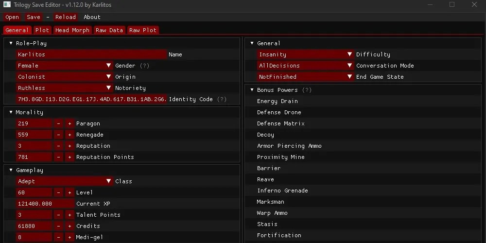 Trilogy Save Editor Mod For Mass Effect Legendary Edition