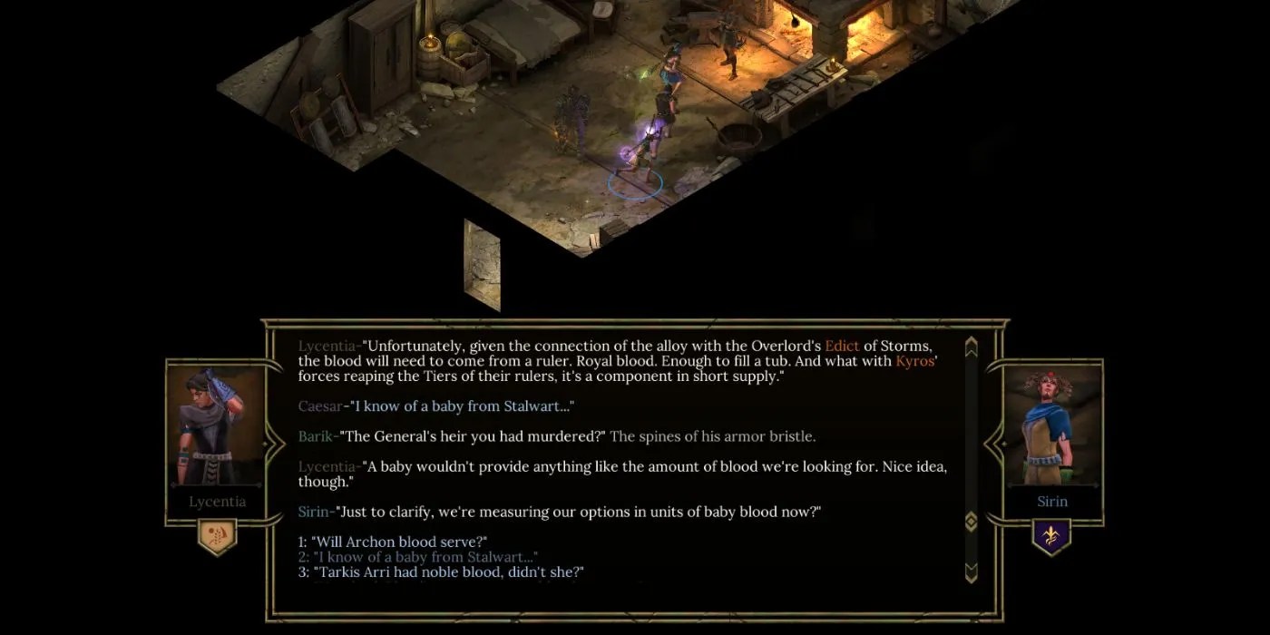 Tyrrany In-Game Dialogue
