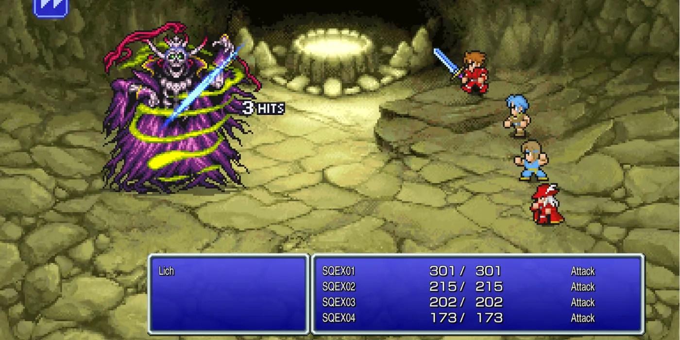 final fantasy 1 lich boss fight