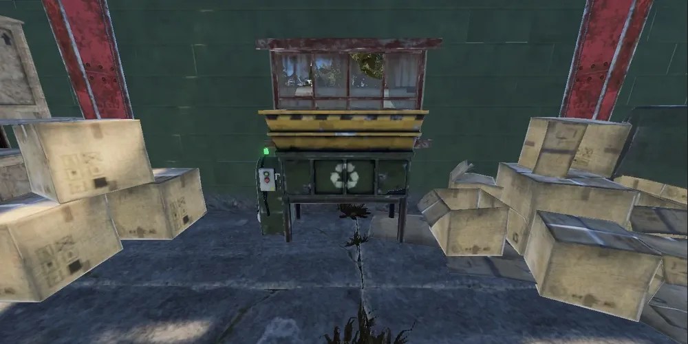 recycler set up inside.