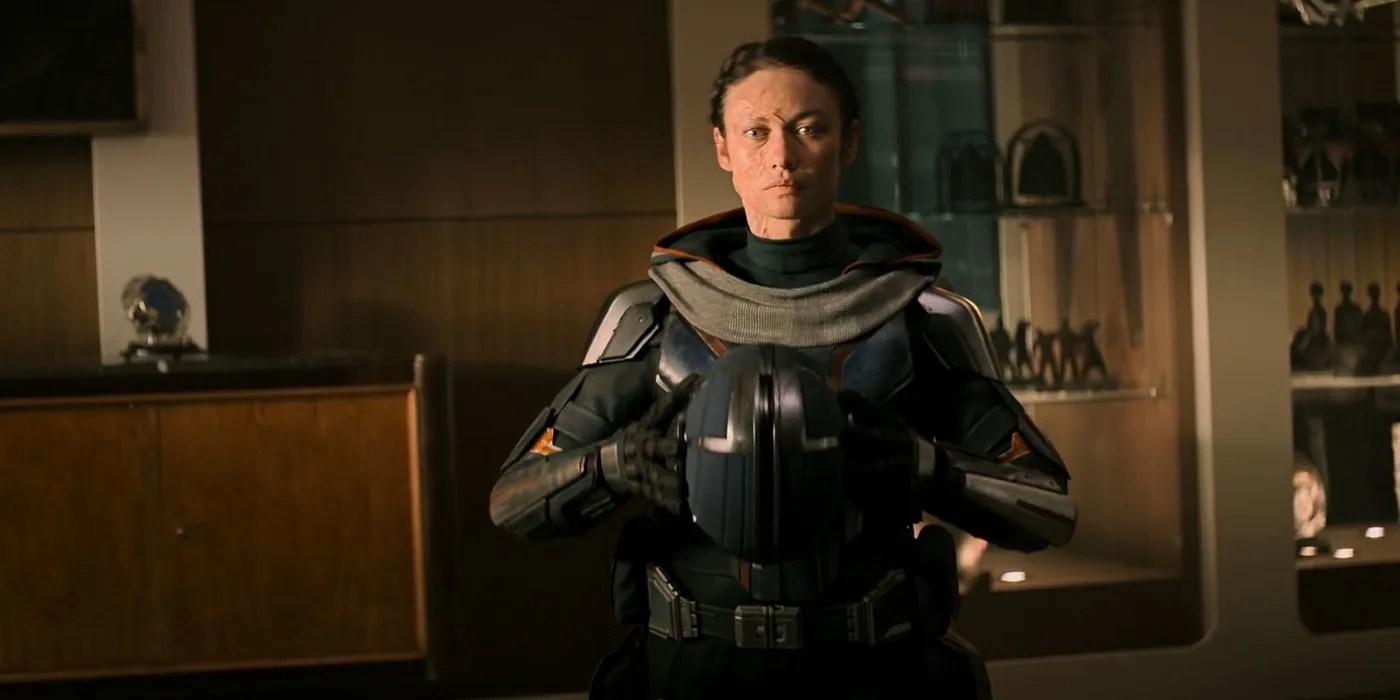 Gender Swapped Taskmaster face in Black Widow