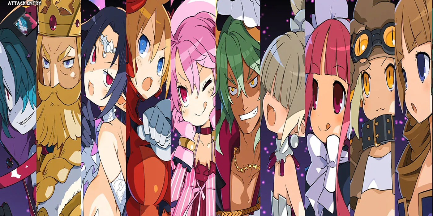 Character panels appearing during team attacks
