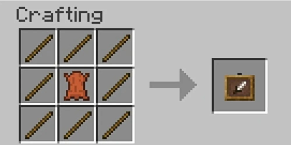 Minecraft How To Make An Item Frame & How To Use It