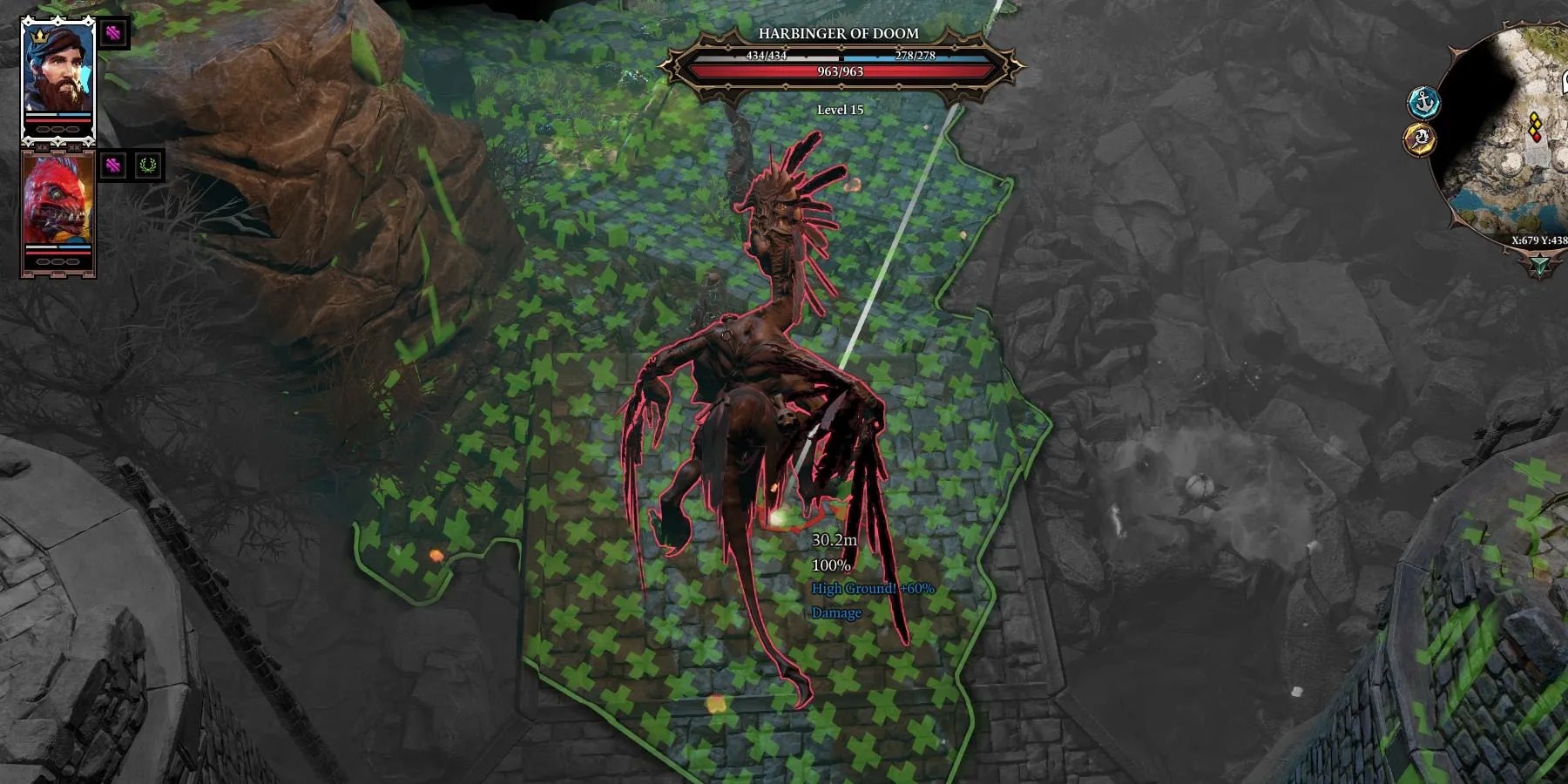 Attacking the Harbinger from afar