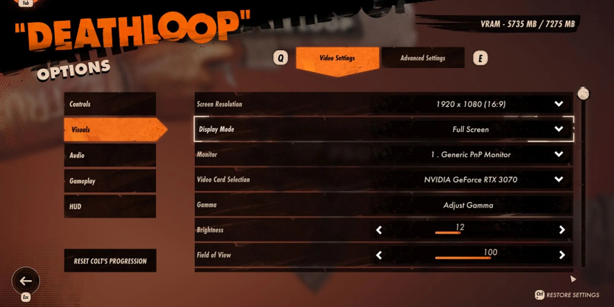 Deathloop Graphics Settings