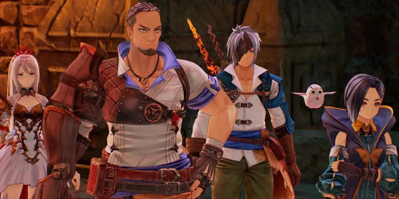 The characters Shionne, Alphen, and Rinwell in Tales of Arise