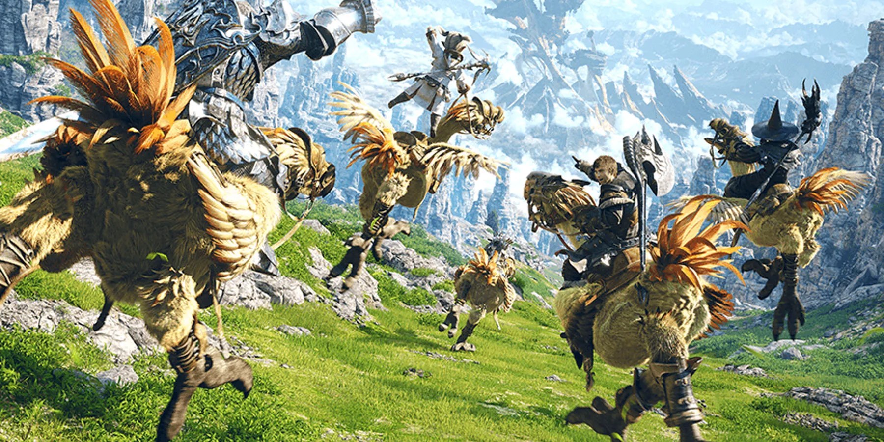 Final Fantasy 14 featureing Chocobos