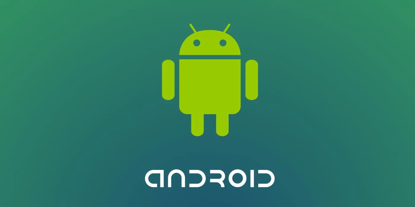 android operating system logo on faded green background