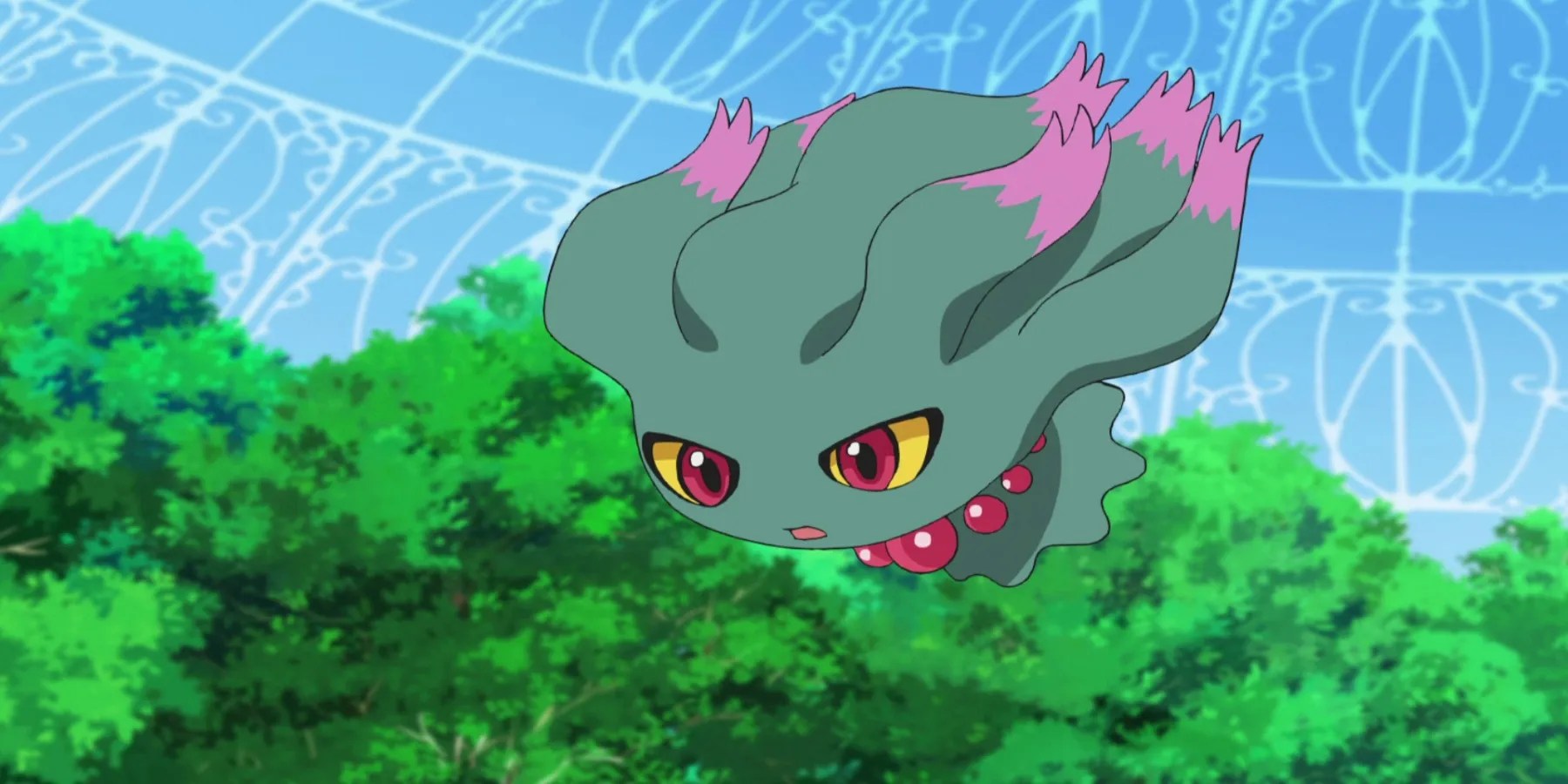 Pokemon Misdreavus Flying through trees