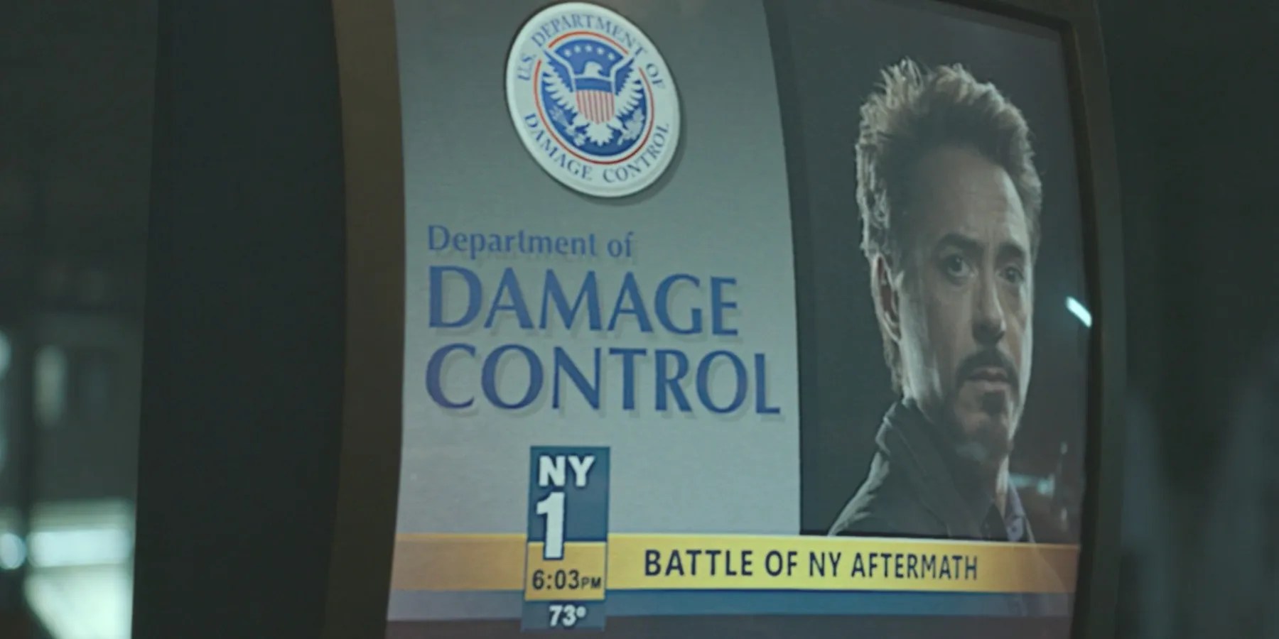 A news report from Damage Control in Spider-Man: Homecoming