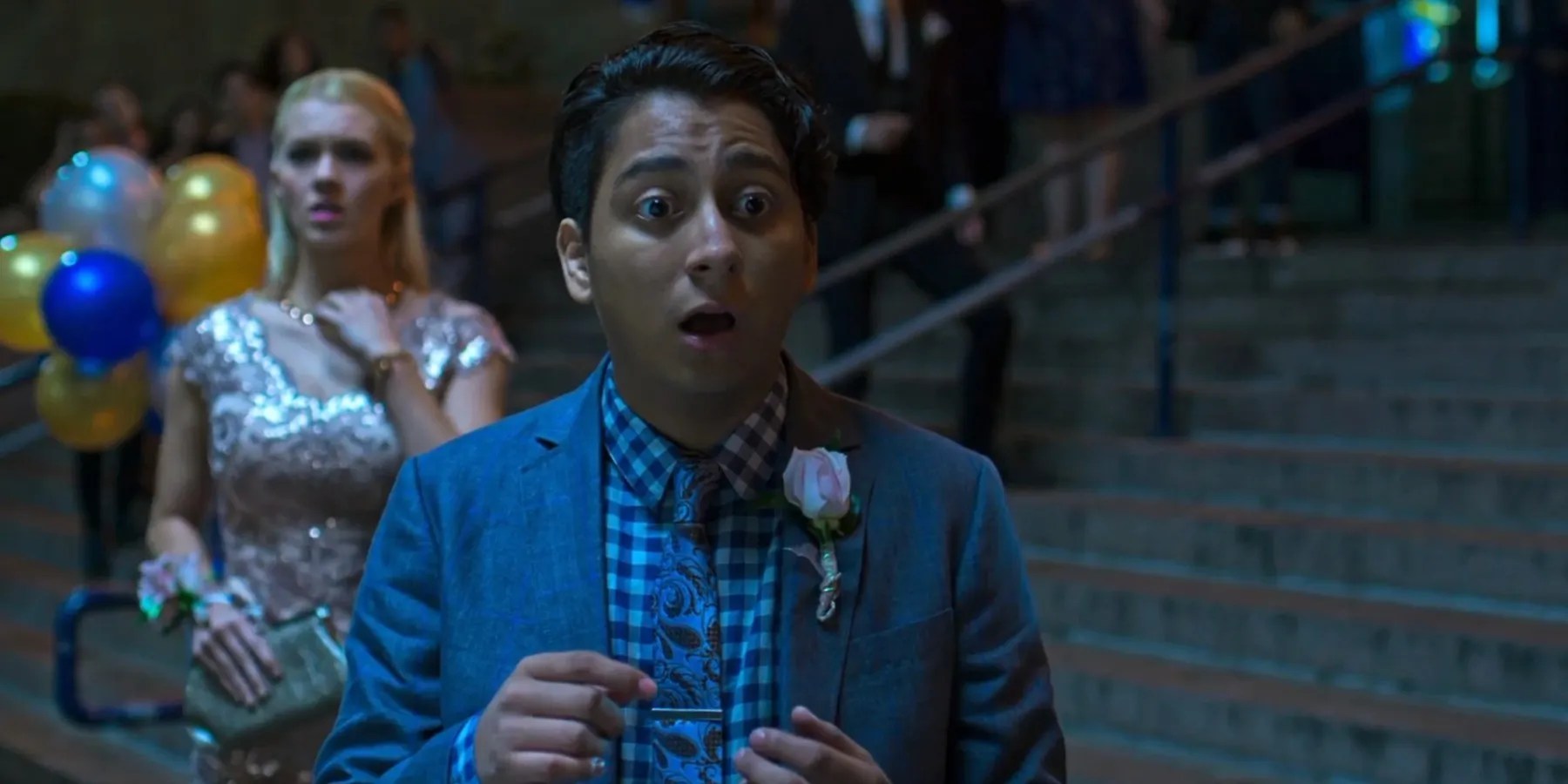 Flash is surprised at the dance in Spider-Man: Homecoming
