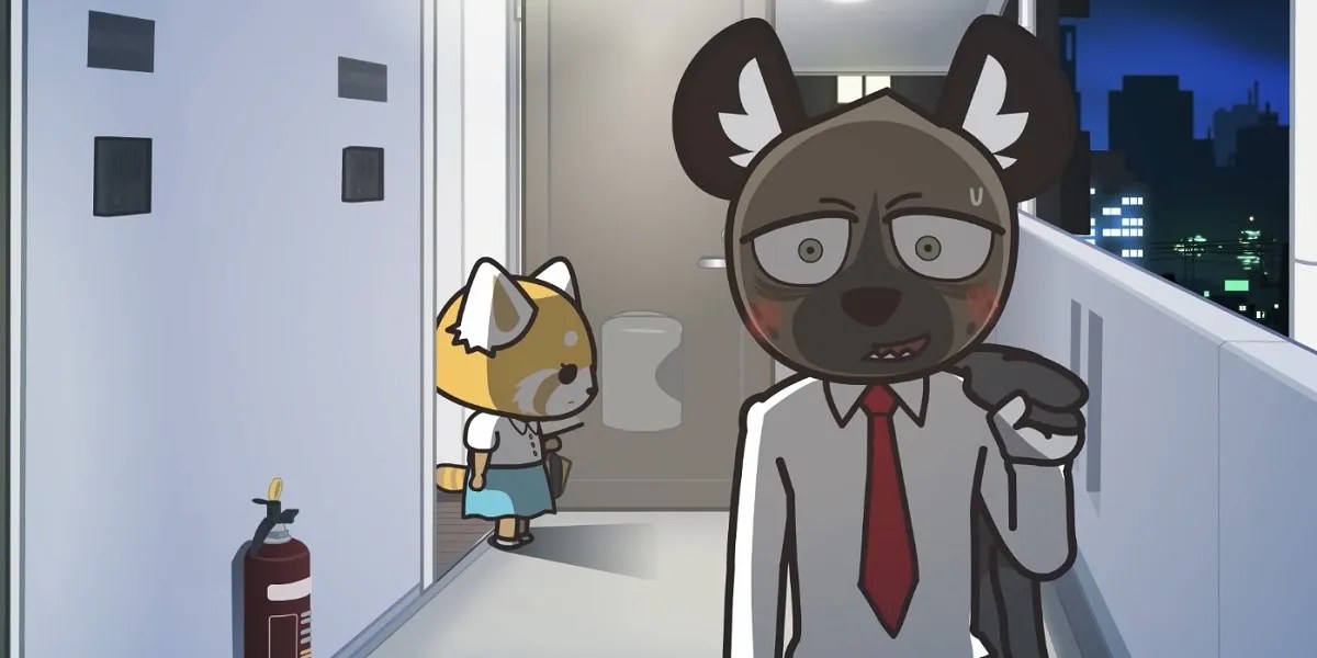 Haida walking away from Retsuko&rsquo;s apartment.