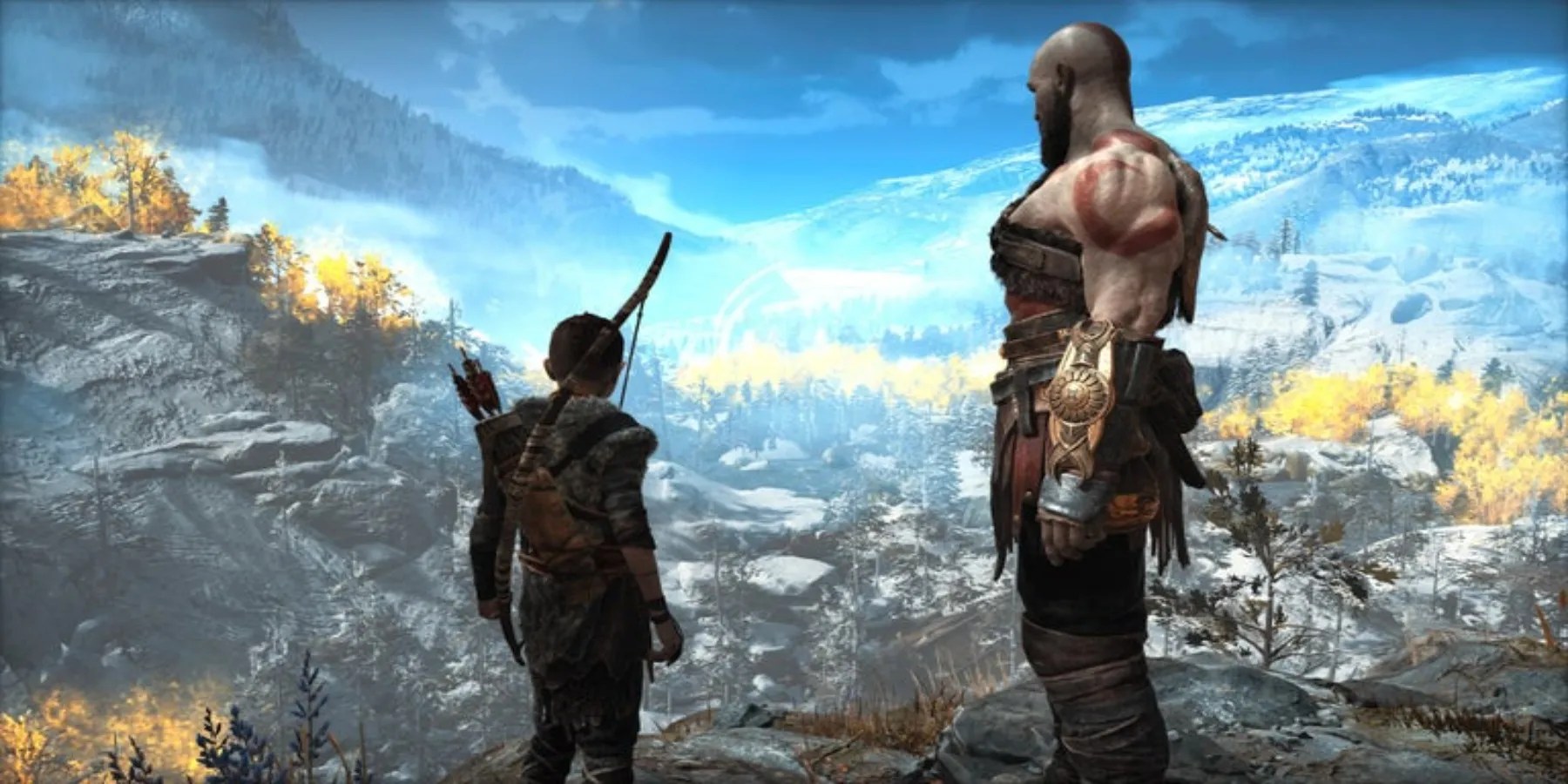 god of war 2018 - view atop a mountain