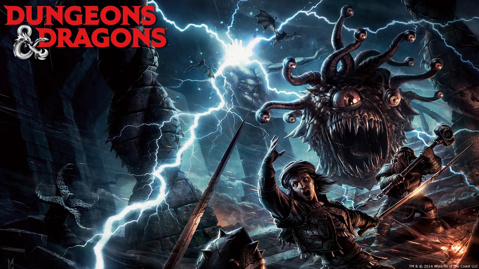 lightning on the cover of the dnd monster manual