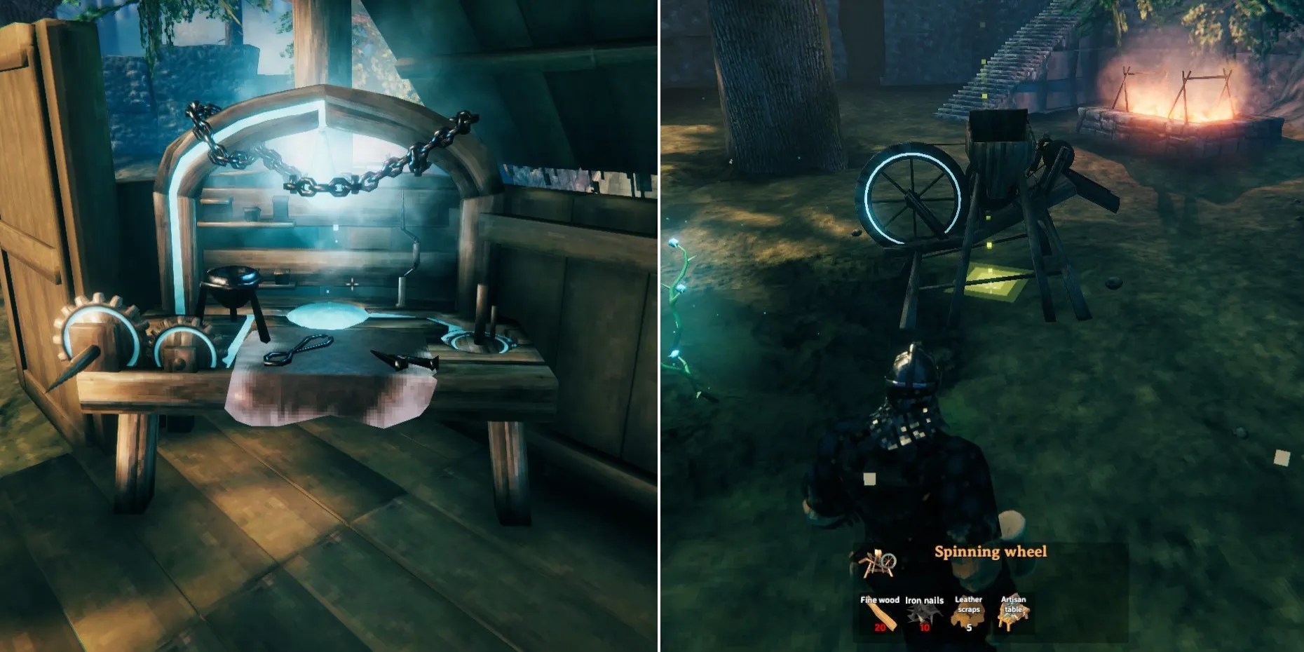 valheim artisan table and spinning wheel