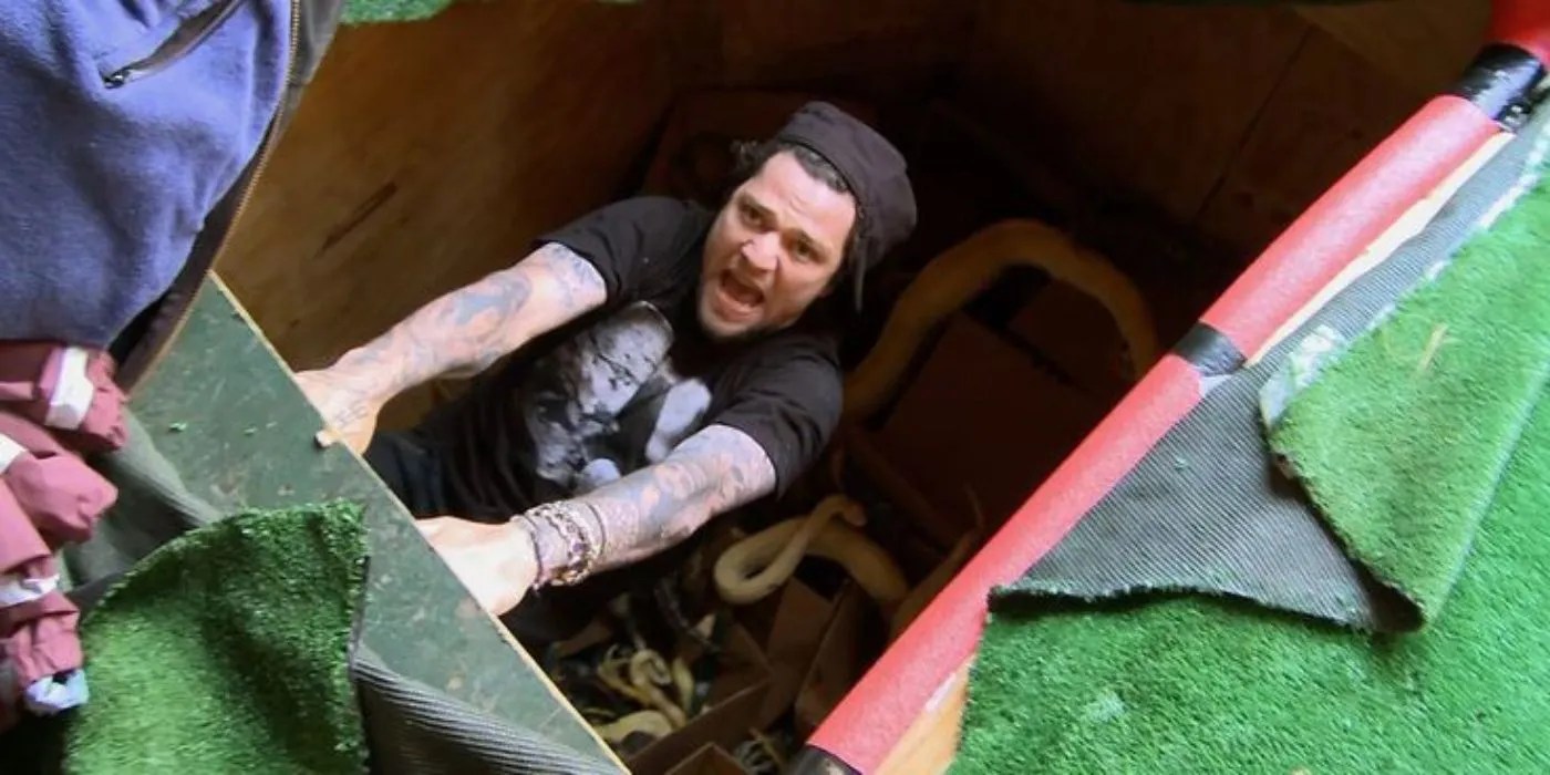 Bam Margera stuck in the snake pit