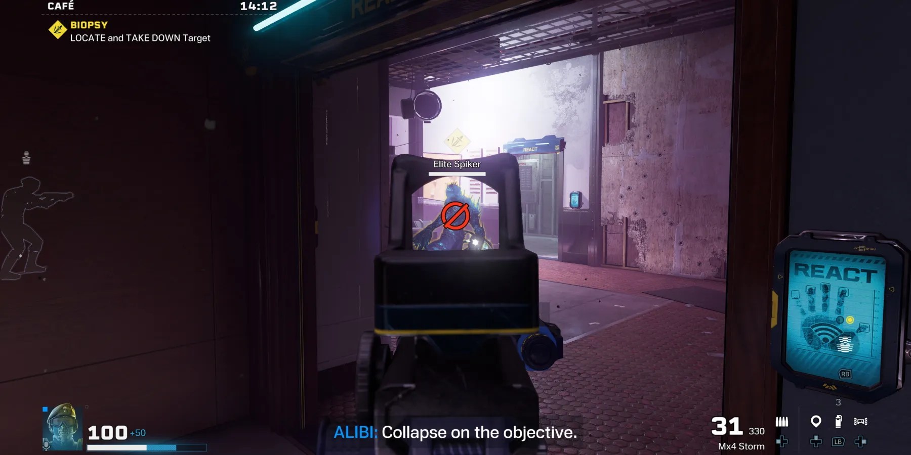 Pinging a Spiker in Rainbow Six Extraction VR Tutorial