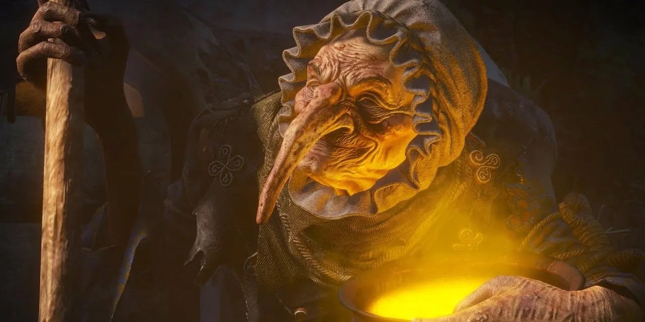 Wicked Witch with poisonous cauldron