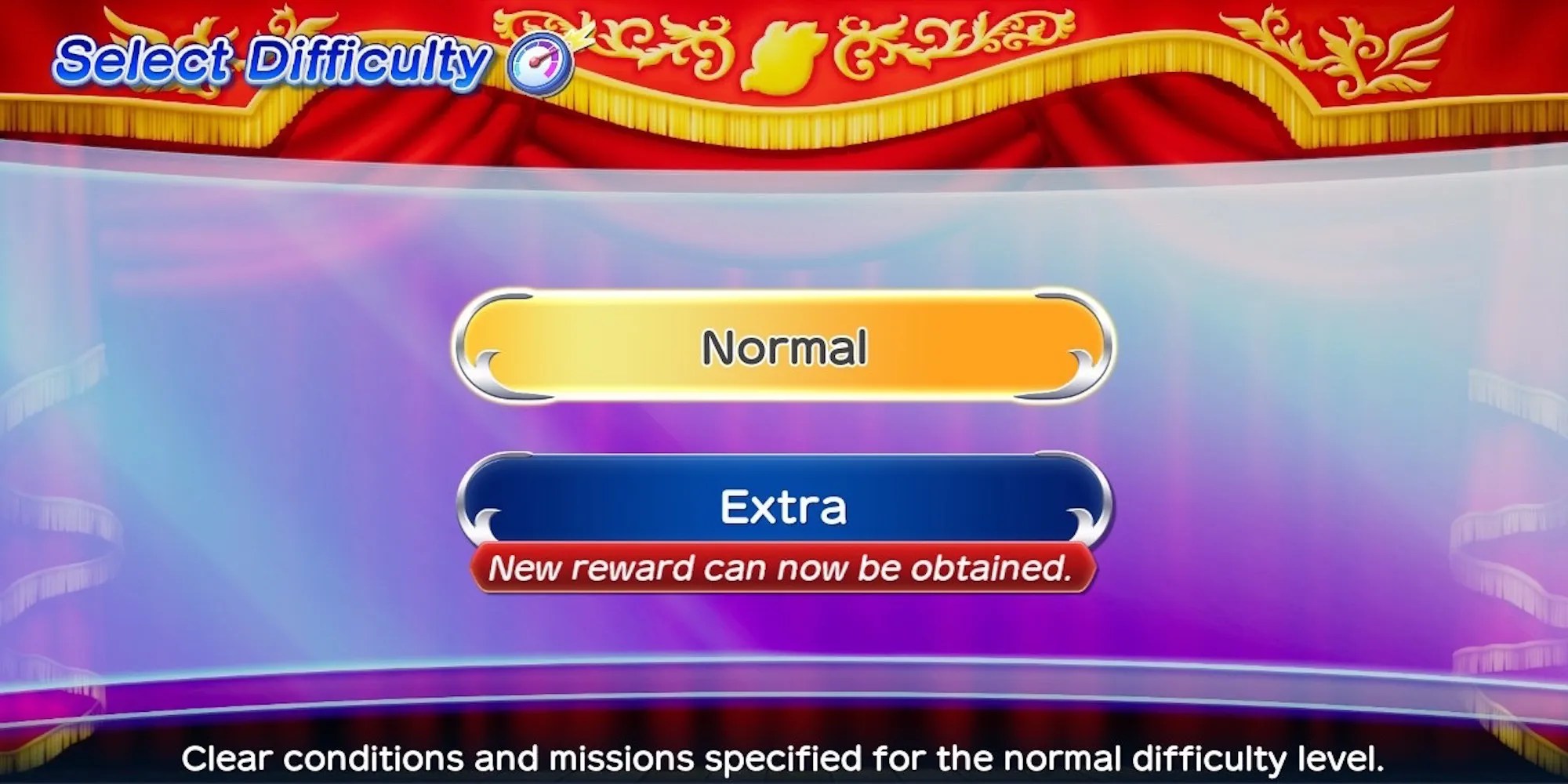 The difficulty settings in Chocobo GP