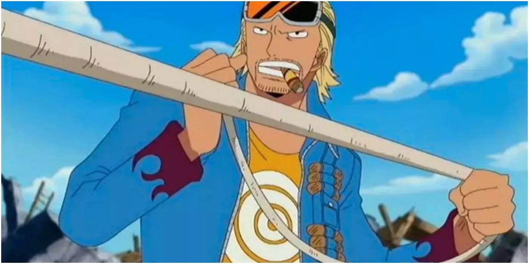 Paulie Using A Rope To Help Build A Ship