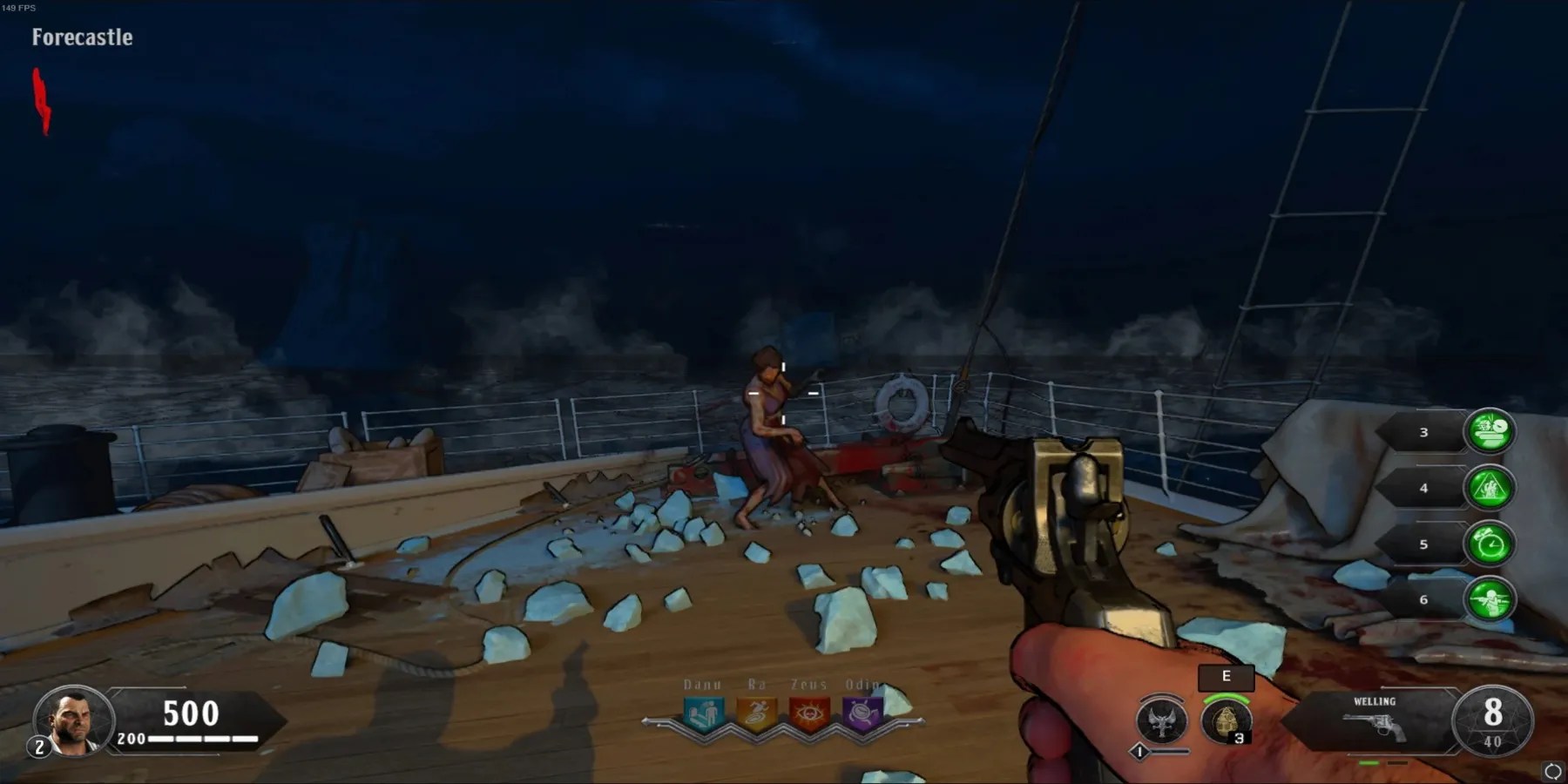 Black ops 4 zombies aiming at a zombie