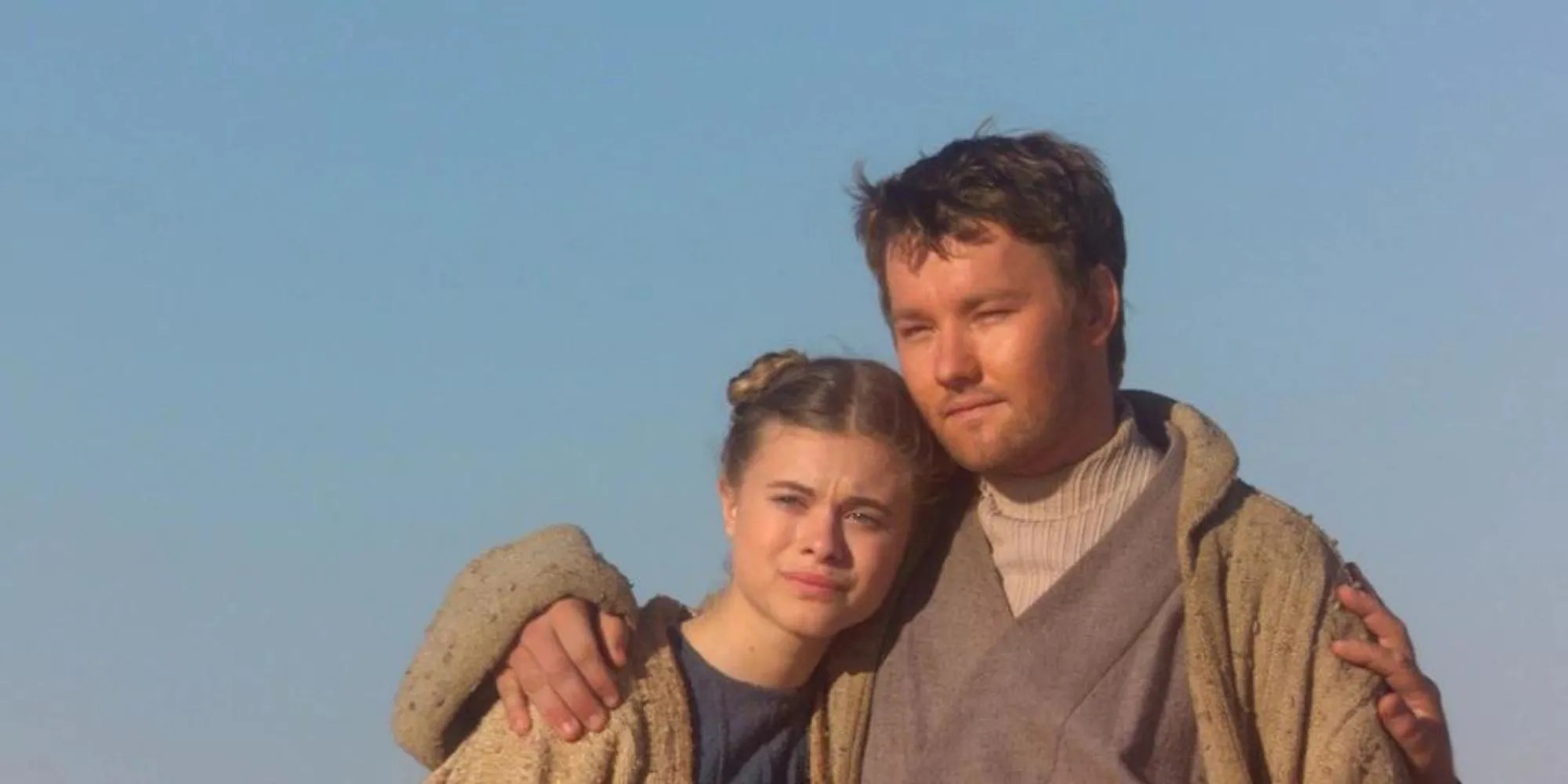 A still of Owen and Beru Lars from Attack of the Clones.