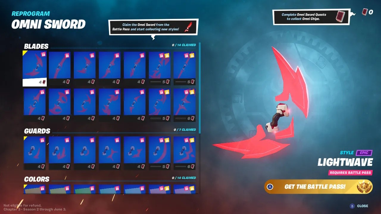 omni sword fortnite