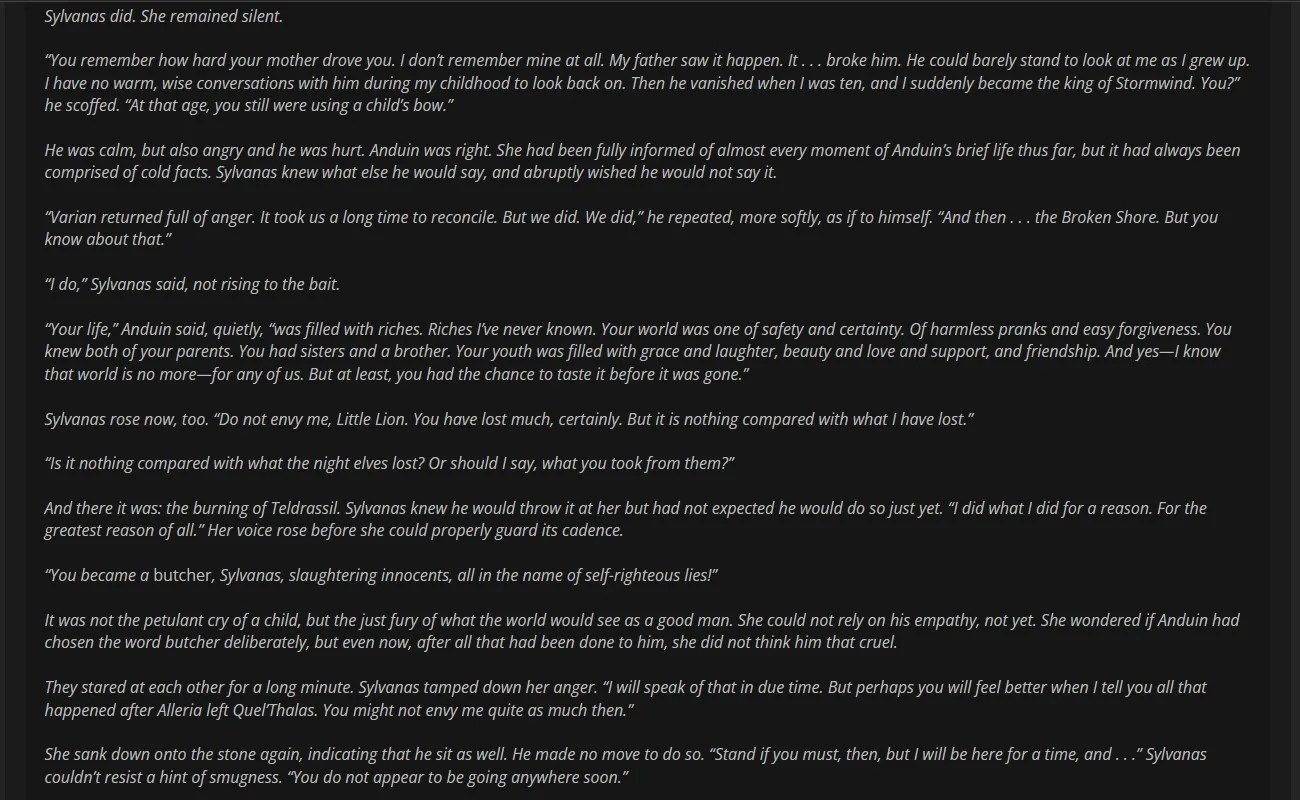 wow sylvanas christie golden excerpt 2