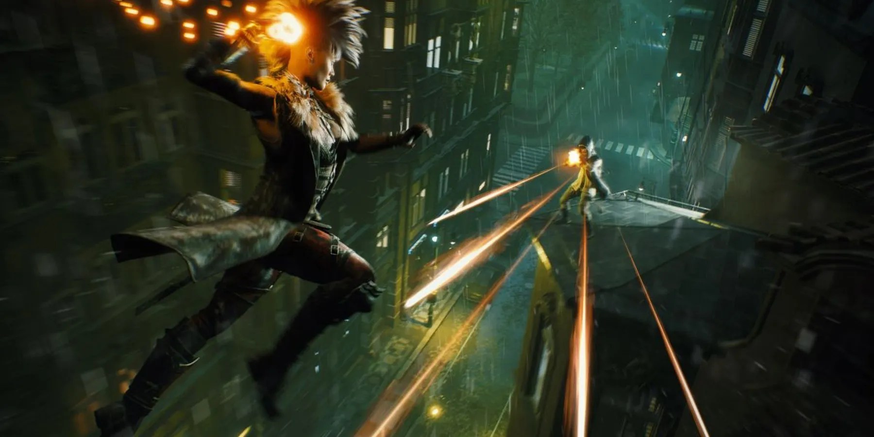 A vampire leaping to attack an enemy