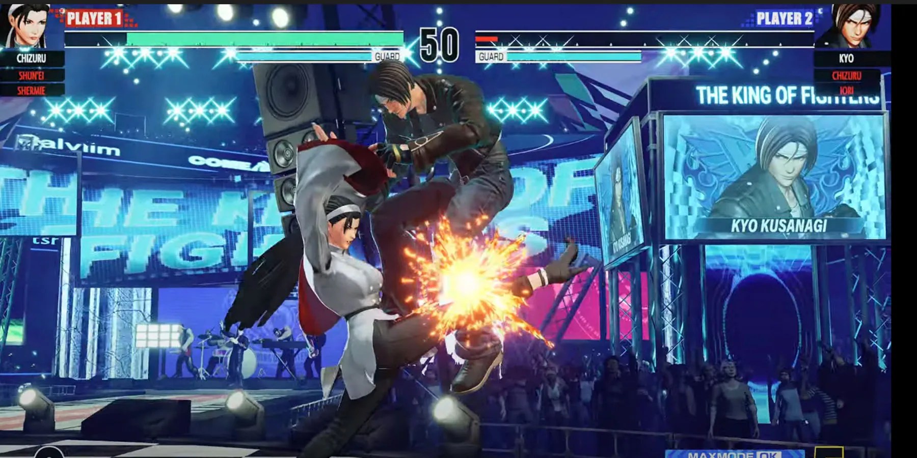 Doing a jump attack in KOF15