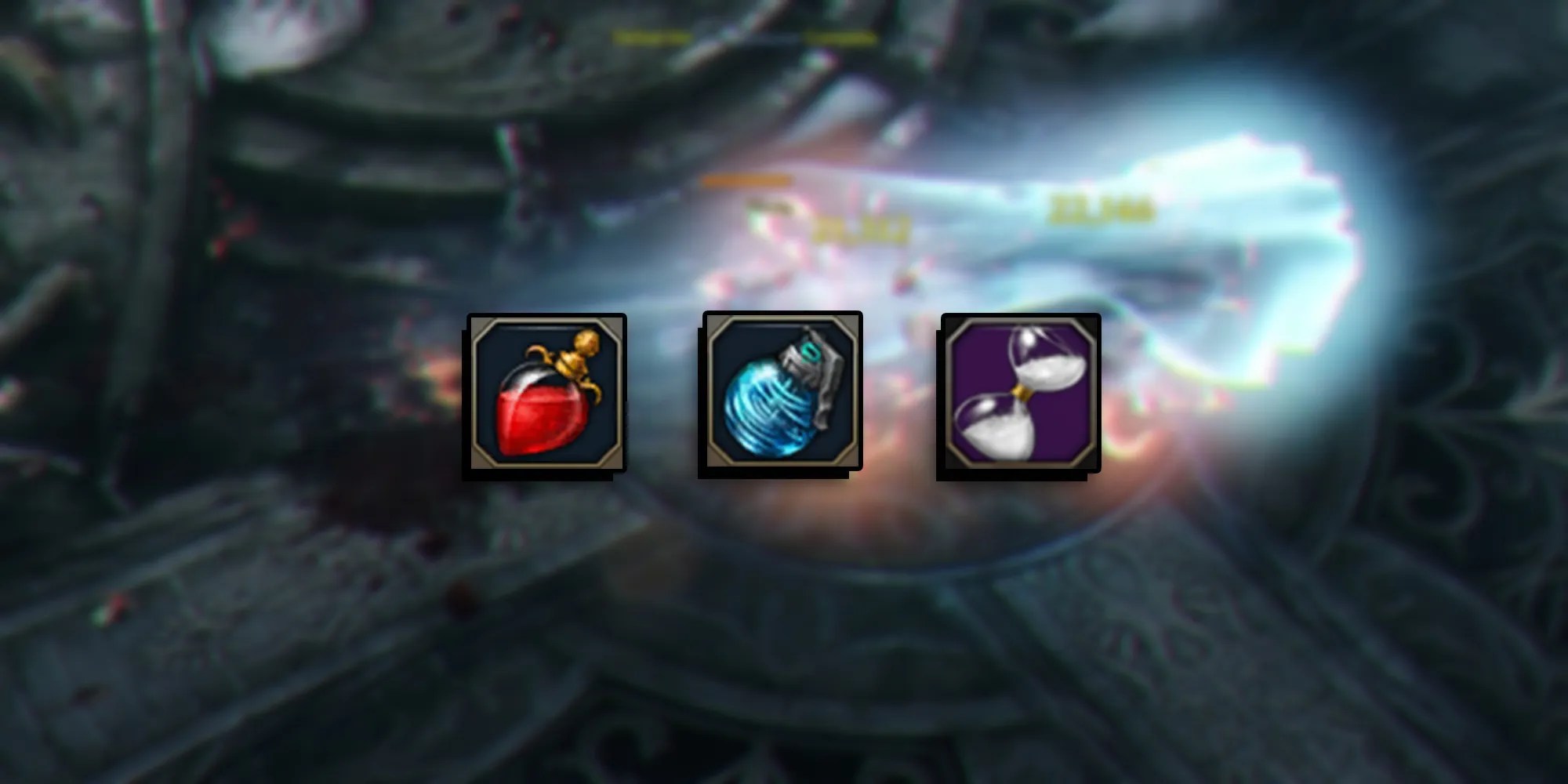 Lost Ark - Consumables To Bring To Necromancer&rsquo;s Origin Overlaid On Image of Clearing Mobs