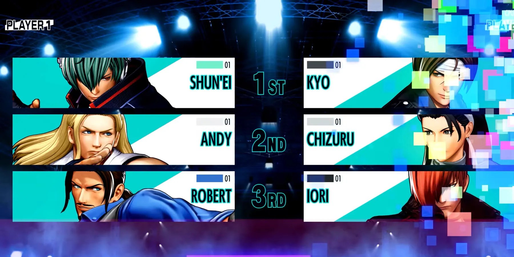 Team Select in KOF15