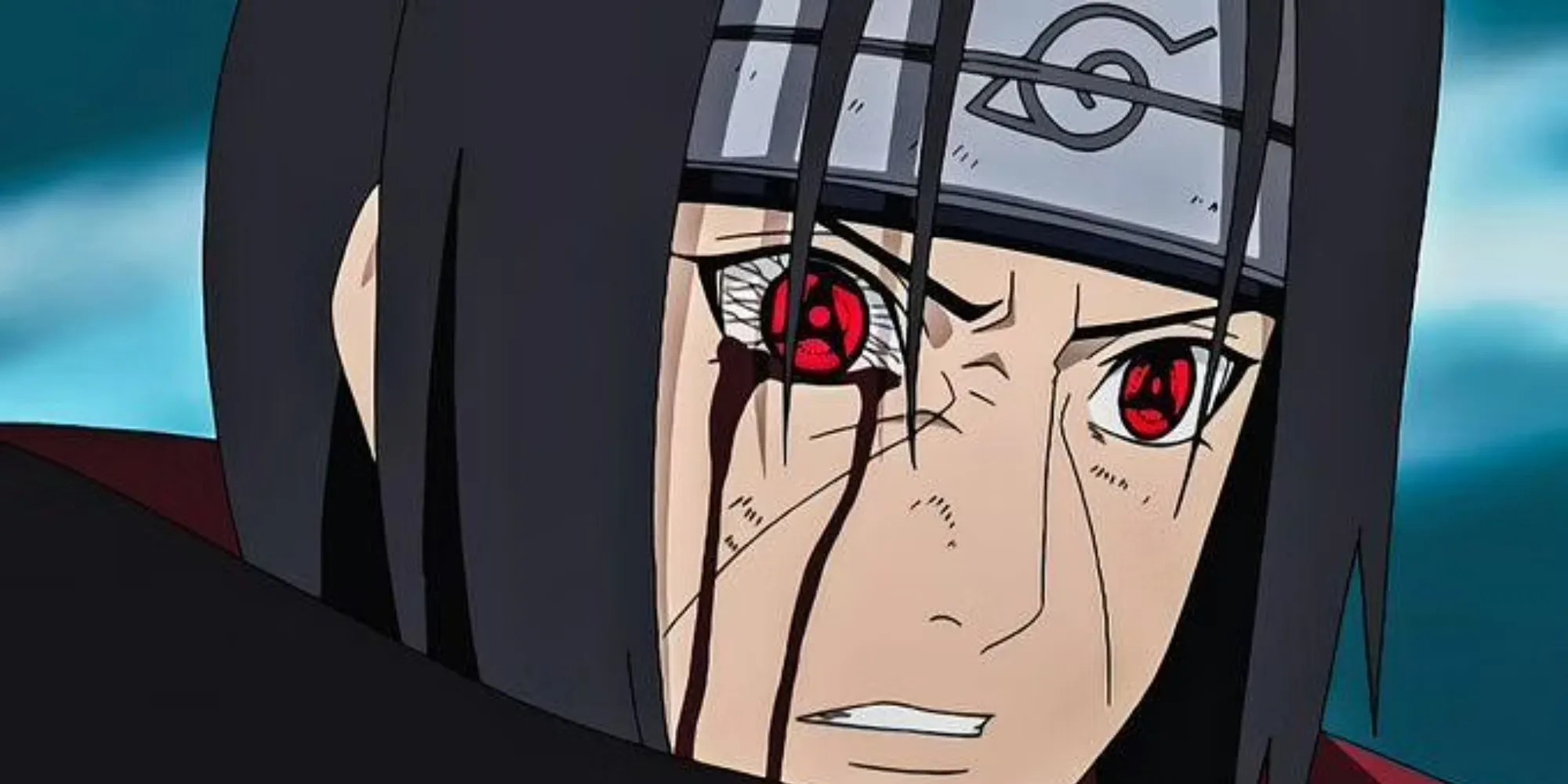 uchiha itachi using his sharingan
