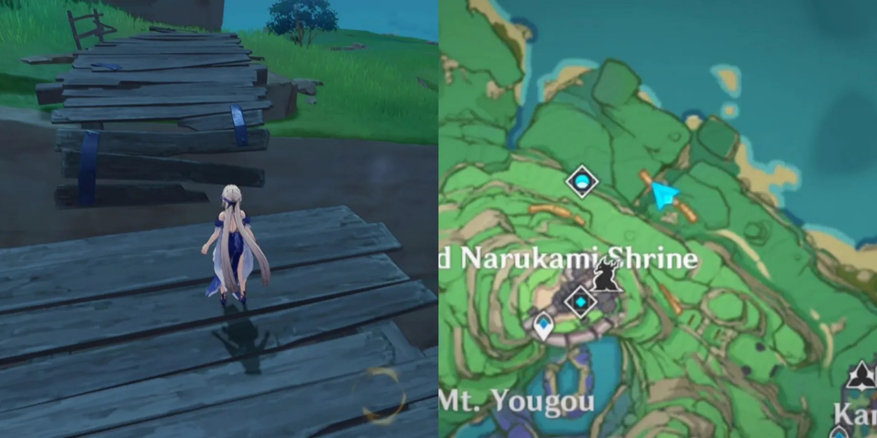 broken bridge location in Genshin impact