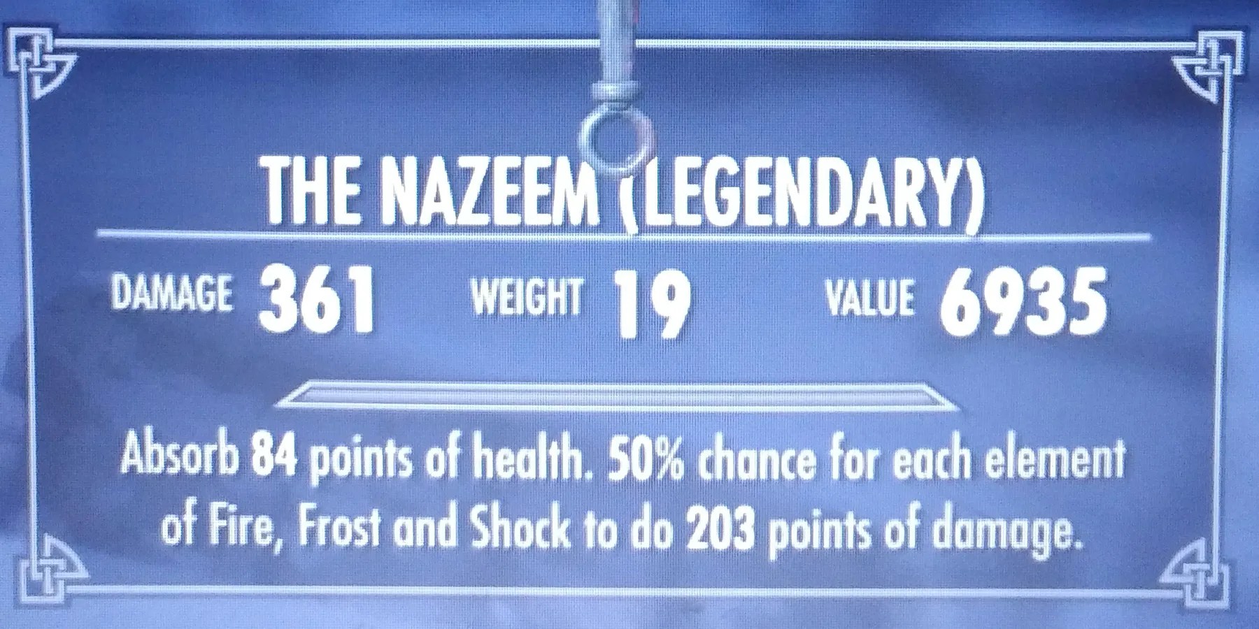 skyrim player enchants sword with nazeem soul
