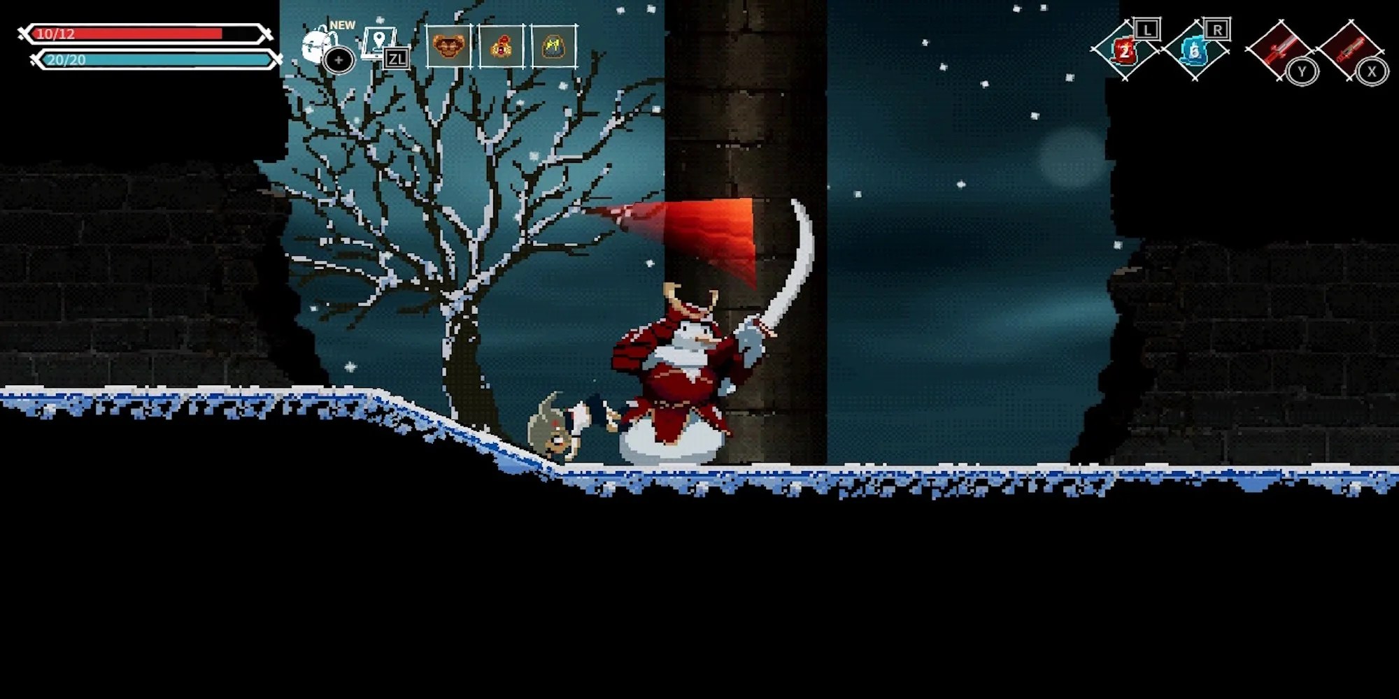 Fighting enemies in Lost Ruins