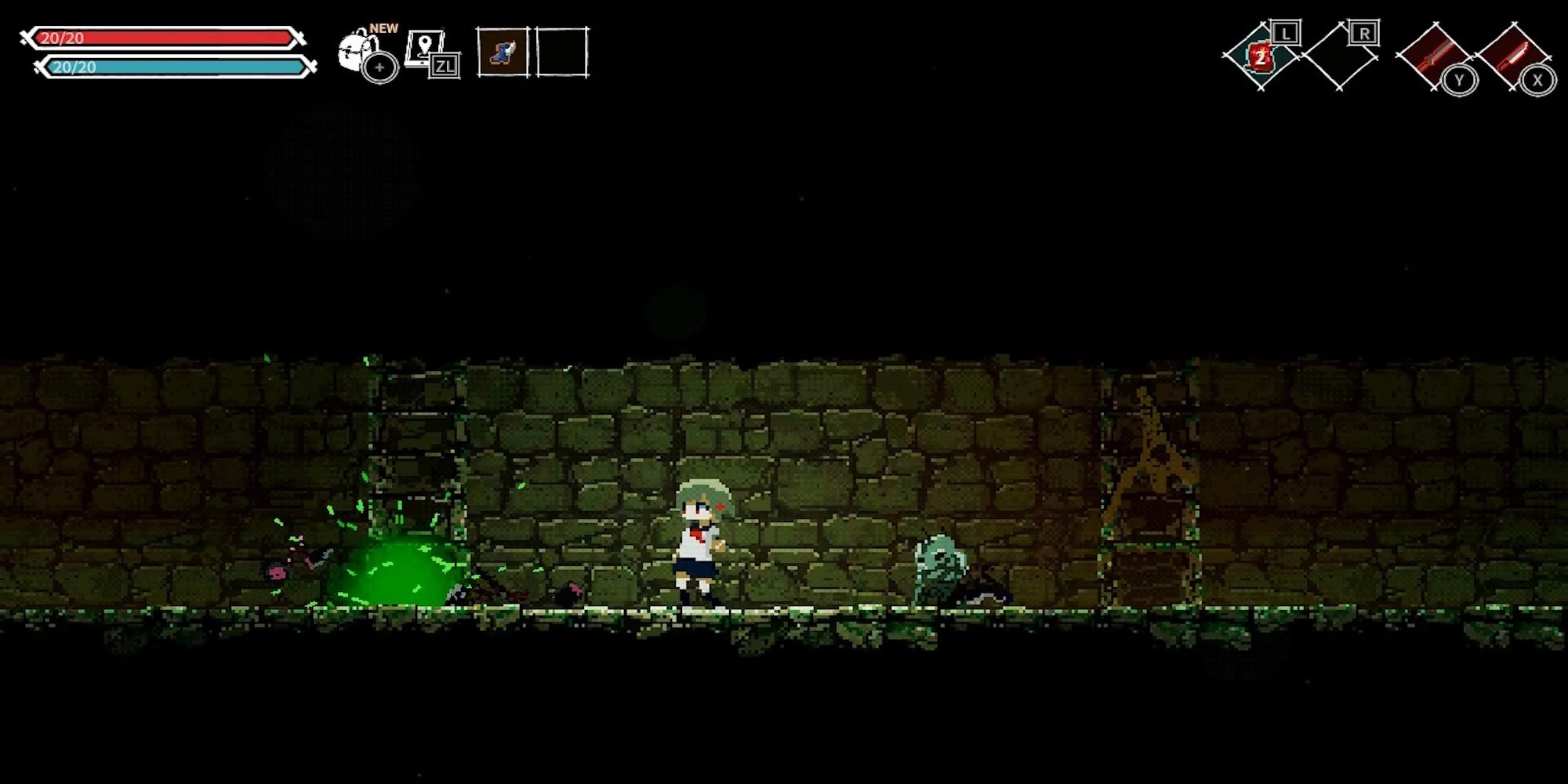 Fighting enemies in Lost Ruins