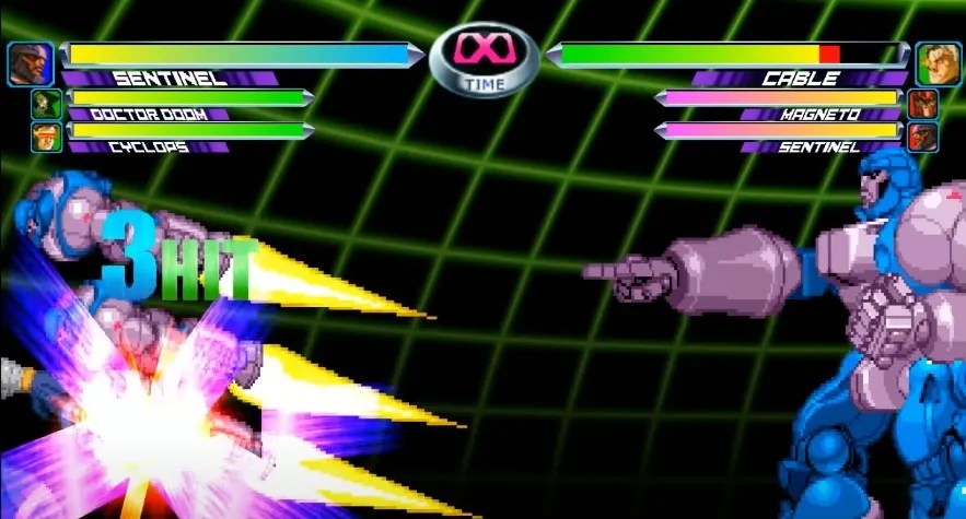 Capcom Vs. Marvel 2 Sentinel Launching Homing Rockets