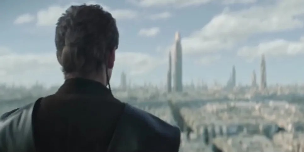 anakin skywalker looking at padme&rsquo;s apartment