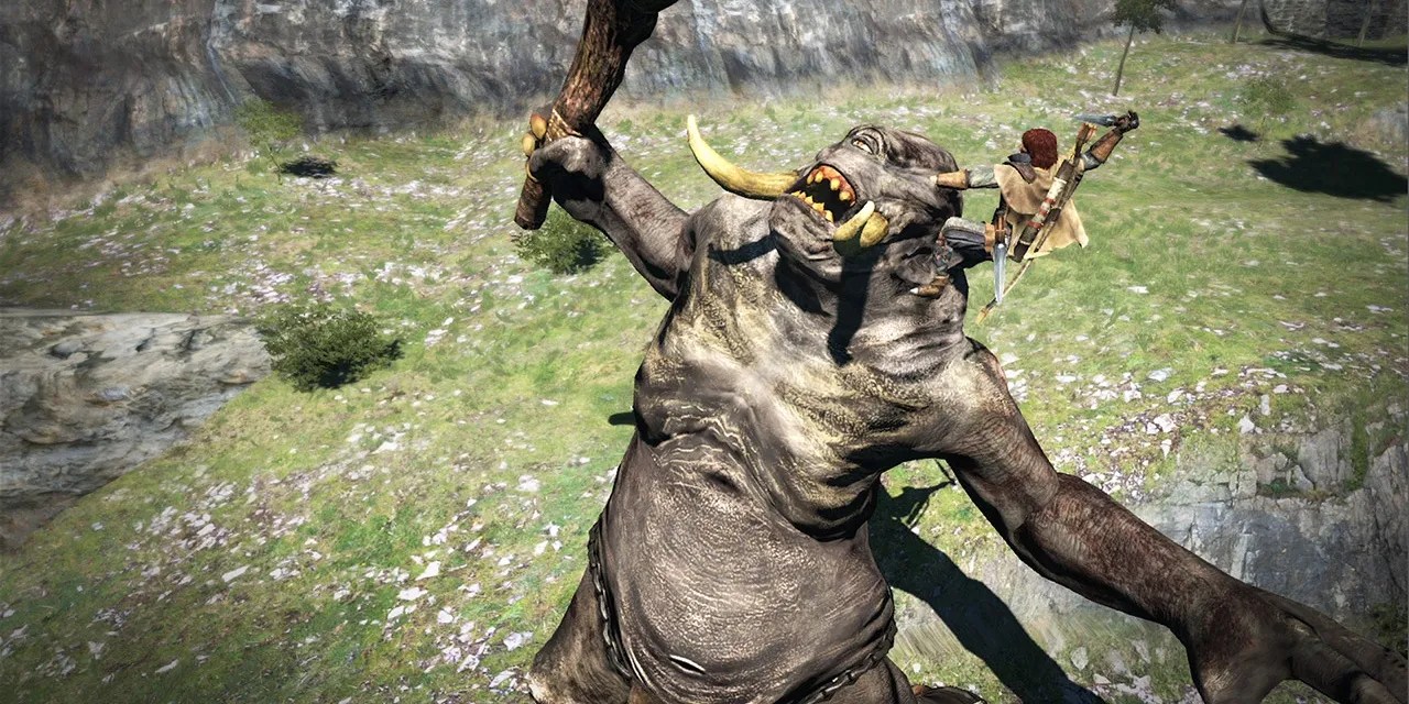 Grappling and attacking a Cyclops in Dragon&rsquo;s Dogma