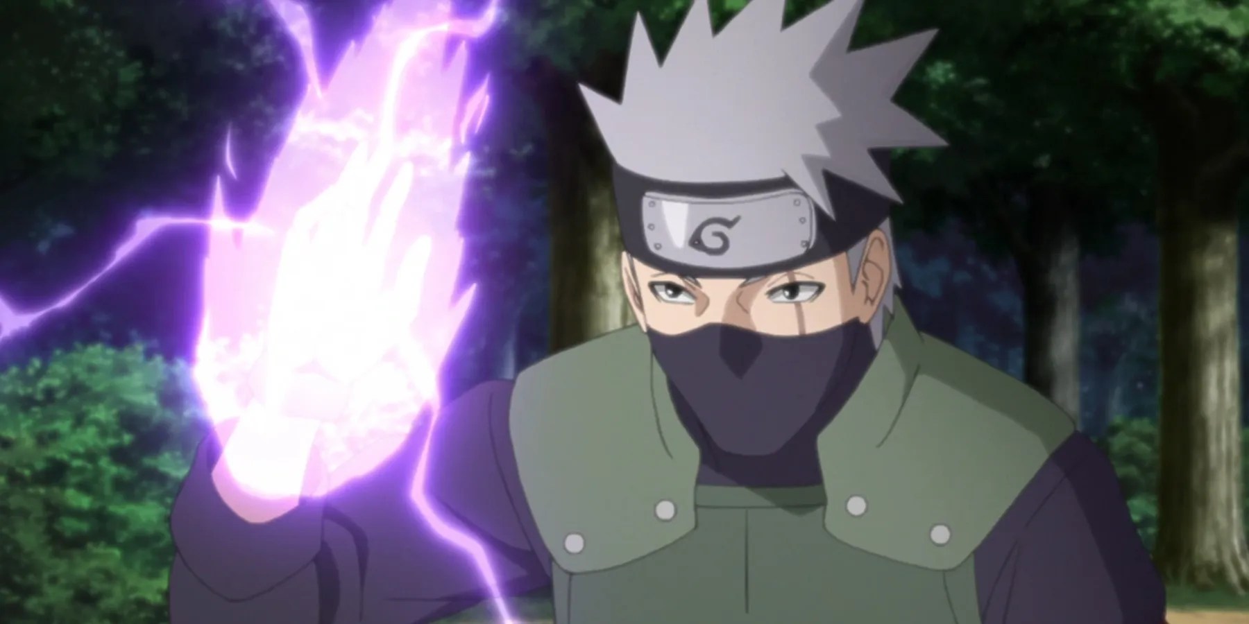 Kakashi using Purple Electricity