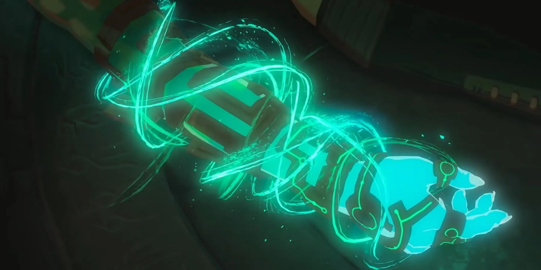 Link&rsquo;s arm getting infused with magic in The Legend of Zelda: Breath of the Wild 2