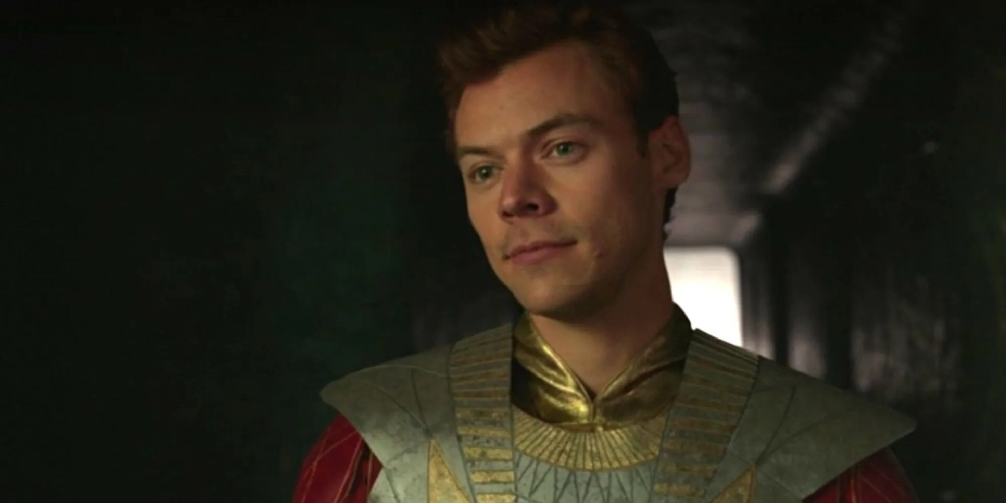 Harry Styles as Eros in the mid-credits scene in Eternals