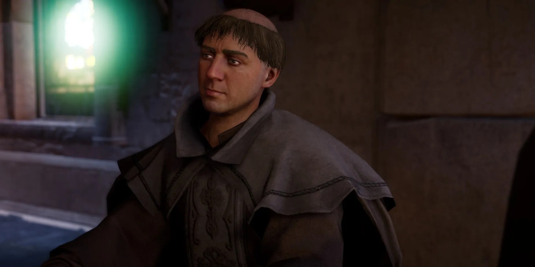 Close up of a Anglo-Saxon Monk in Assassin&rsquo;s Creed Valhalla