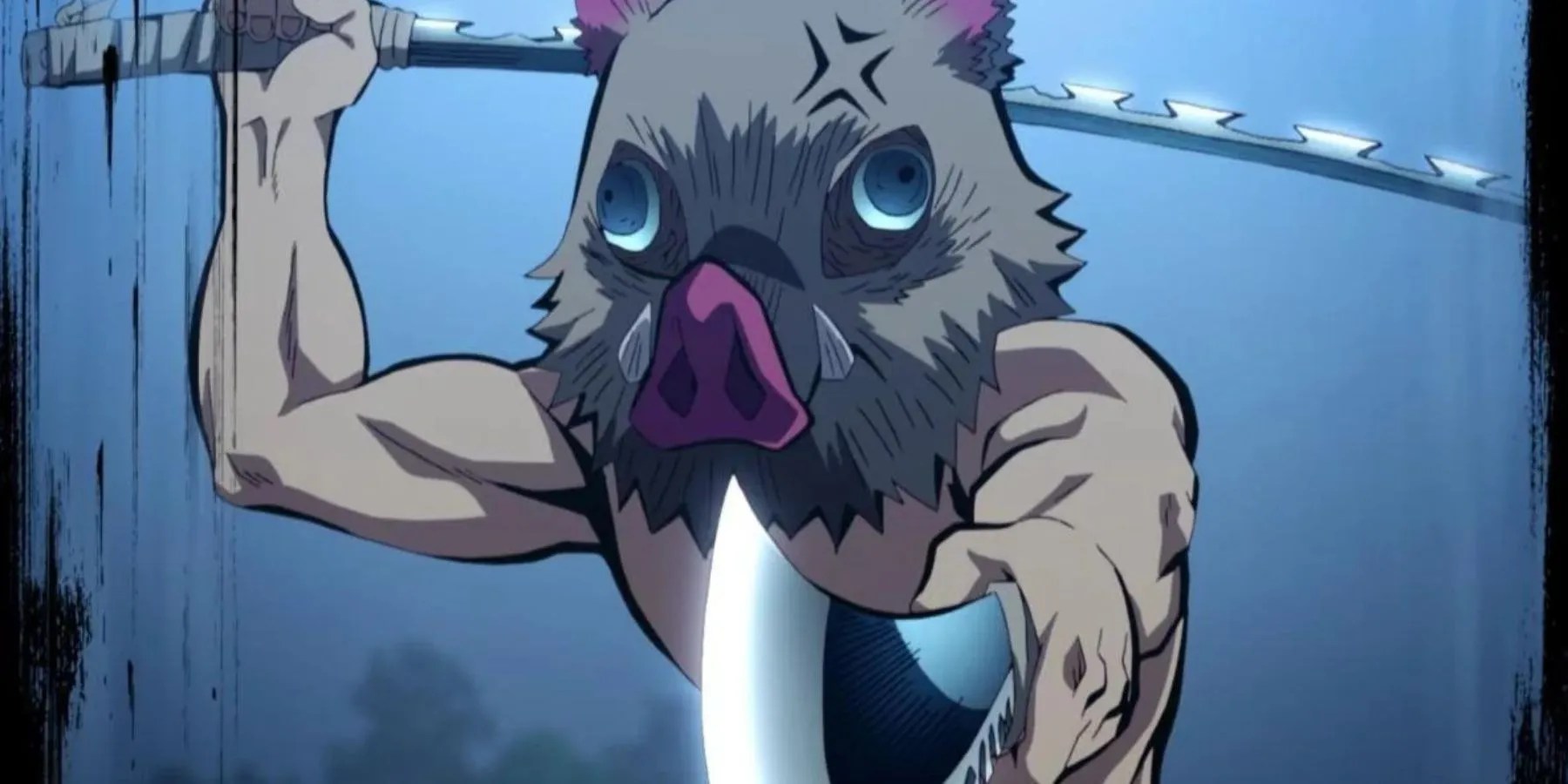 Inosuke Hashibira And His Dual Nichirin Swords (Demon Slayer)