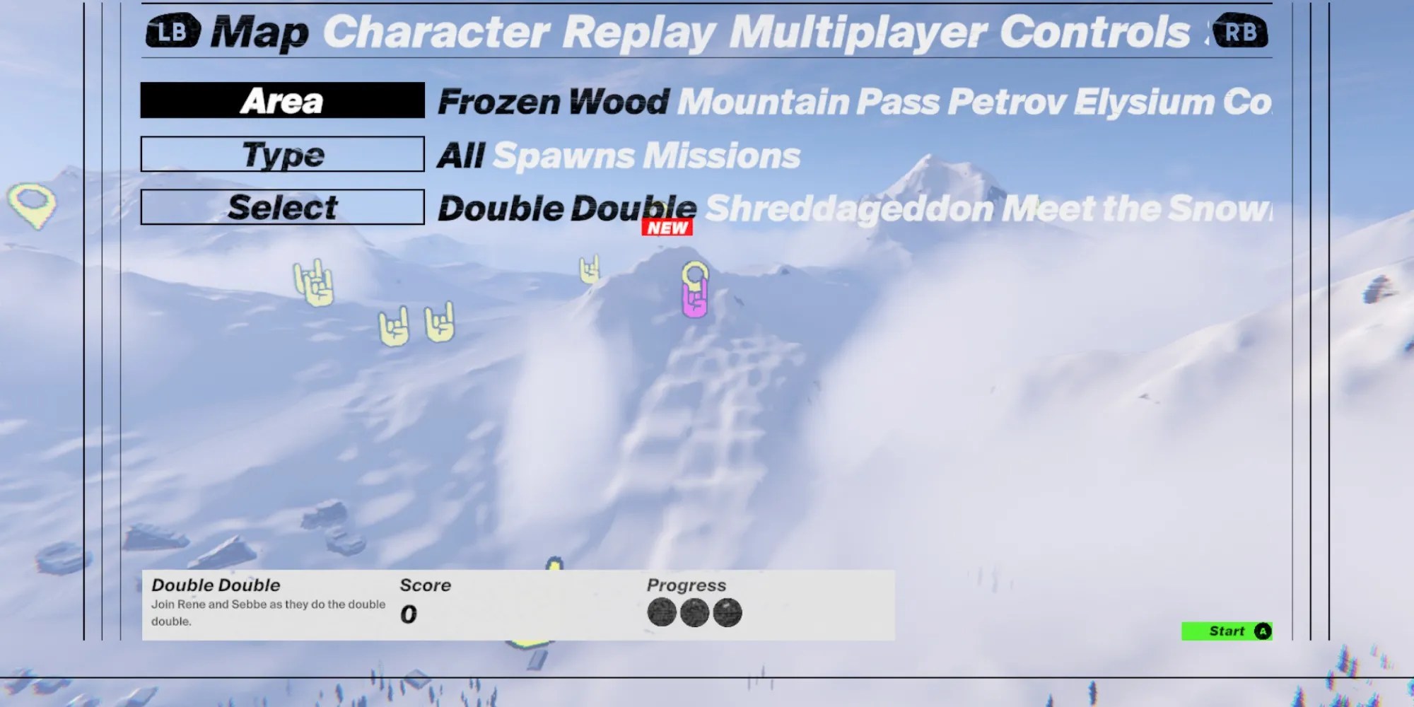 the map and spawn area select in shredders