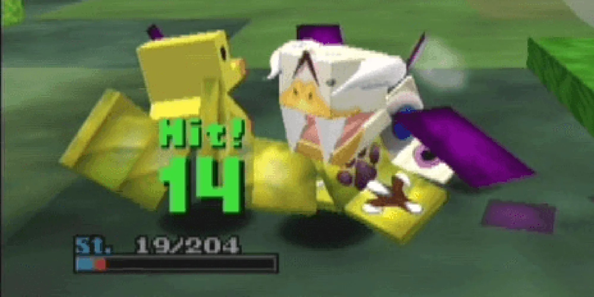 A Cubivore attacking a duck in battle