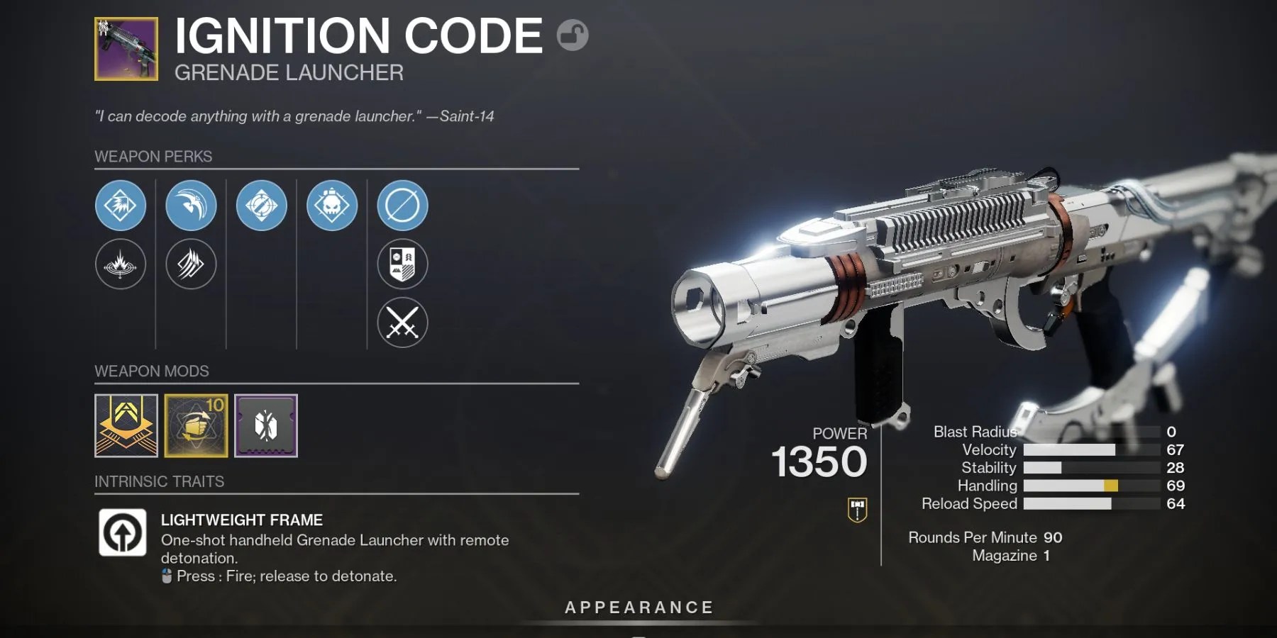 Destiny 2 Easy to Obtain Grenade Launcher Wint Rects1964